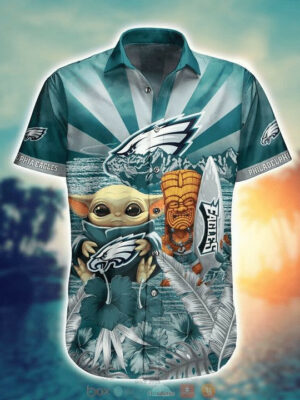 Sport-Team Philadelphia Eagles Baby Yoda Hawaiian Shirt Summer Aloha Shirt