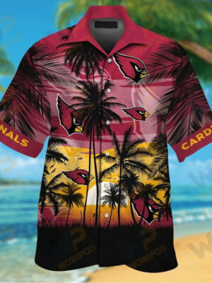 Sport-Team Arizona Cardinals Red Beach Sun Hawaiian Shirt Summer Aloha Shirt