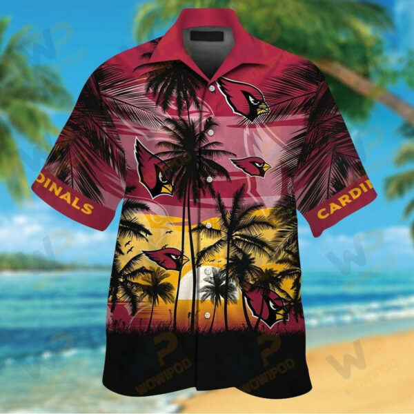 Sport-Team Arizona Cardinals Red Beach Sun Hawaiian Shirt Summer Aloha Shirt