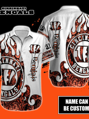 Sport-Team Cincinnati Bengals Custom Name Realtree Hunting Hawaiian Shirt Sport Team Aloha Shirt