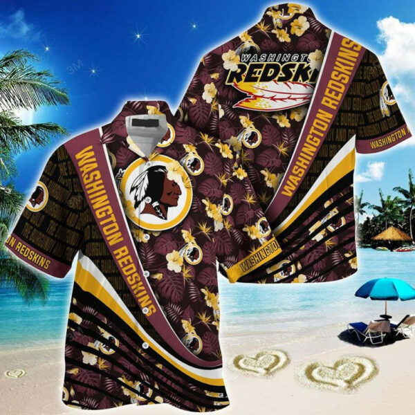 Sport-Team Washington Redskins Tropical Flower For Fans Hawaiian Shirt Summer Aloha Shirt
