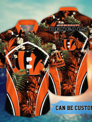 Sport-Team Cincinnati Bengals Custom Name Flower Summer Tropical Hawaiian Shirt Sport Team Aloha Shirt