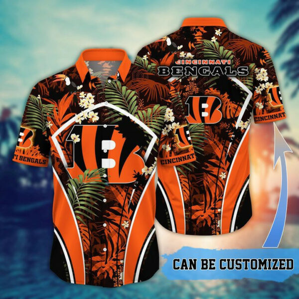 Sport-Team Cincinnati Bengals Custom Name Flower Summer Tropical Hawaiian Shirt Sport Team Aloha Shirt