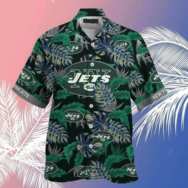 Sport-Team New York Jets Green Hawaiian Shirt Summer Aloha Shirt