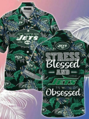 Sport-Team New York Jets Green Hawaiian Shirt Summer Aloha Shirt
