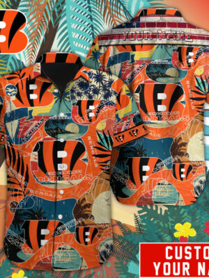 Sport-Team Cincinnati Bengals Custom Name Special Vintage Style Hawaiian Shirt Sport Team Aloha Shirt