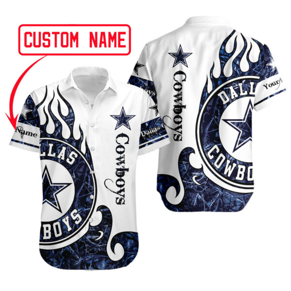 Sport-Team Dallas Cowboys Custom Name Realtree Hunting Hawaiian Shirt Sport Team Aloha Shirt