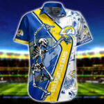 Sport-Team Los Angeles Rams Skeleton Hot Trending Hawaiian Shirt Summer Aloha Shirt