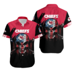 Sport-Team Kansas City Chiefs Red Skull Hawaiian Shirt Summer Aloha Shirt