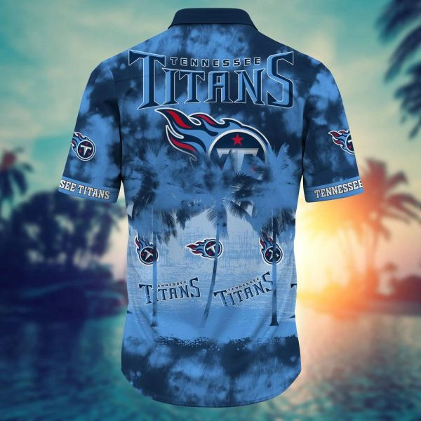 Sport-Team Tennessee Titans Blue Hawaiian Shirt Summer Aloha Shirt