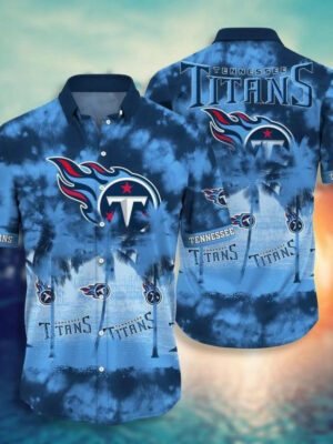 Sport-Team Tennessee Titans Blue Hawaiian Shirt Summer Aloha Shirt