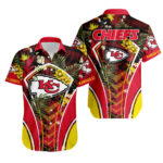 Sport-Team Kansas City Chiefs Custom Name Flower Summer Tropical Hawaiian Shirt Sport Team Aloha Shirt