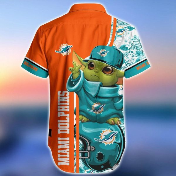 Sport-Team Miami Dolphins Baby Yoda Hawaiian Shirt Summer Aloha Shirt