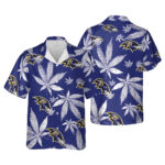 Sport-Team Baltimore Ravens Purple Weed Hawaiian Shirt Summer Aloha Shirt