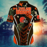 Sport-Team Cleveland Browns Custom Name Flower Summer Tropical Hawaiian Shirt Sport Team Aloha Shirt