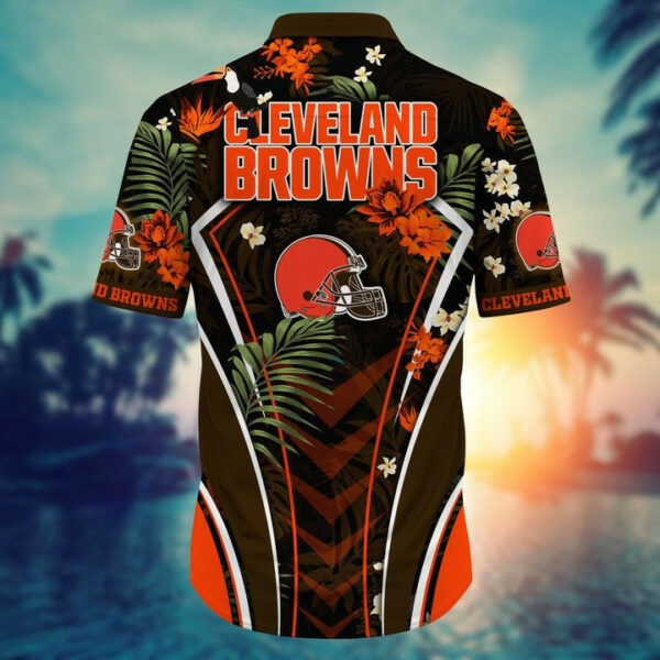 Sport-Team Cleveland Browns Custom Name Flower Summer Tropical Hawaiian Shirt Sport Team Aloha Shirt