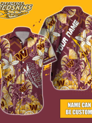 Sport-Team Washington Commanders Custom Name Special Tropical Fruit Hawaiian Shirt Sport Team Aloha Shirt