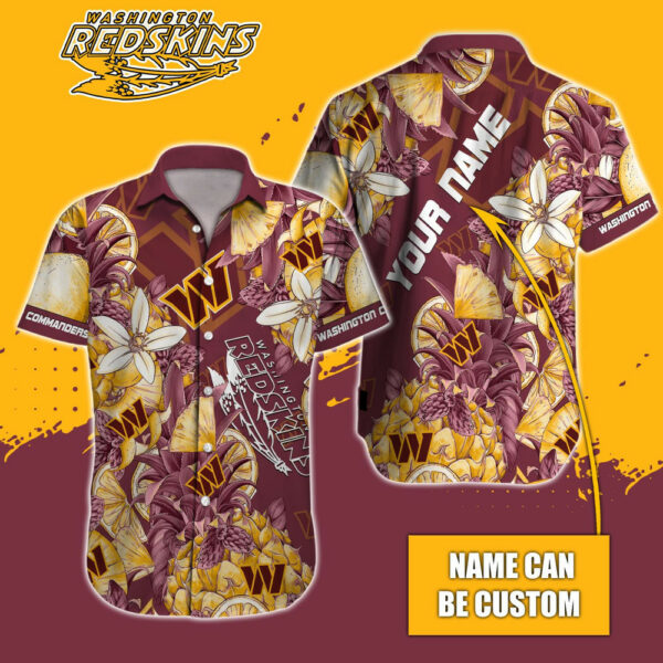 Sport-Team Washington Commanders Custom Name Special Tropical Fruit Hawaiian Shirt Sport Team Aloha Shirt