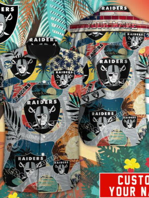 Sport-Team Las Vegas Raiders Custom Name Special Vintage Style Hawaiian Shirt Sport Team Aloha Shirt