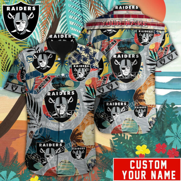 Sport-Team Las Vegas Raiders Custom Name Special Vintage Style Hawaiian Shirt Sport Team Aloha Shirt