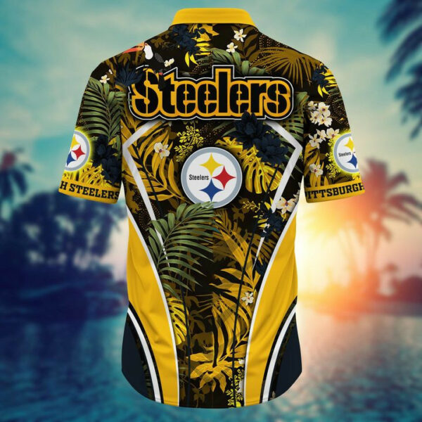Sport-Team Pittsburgh Steelers Custom Name Flower Summer Tropical Hawaiian Shirt Sport Team Aloha Shirt