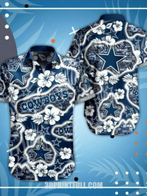 Sport-Team Dallas Cowboys Smell White Flower Hawaiian Shirt Summer Aloha Shirt