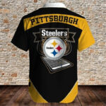 Sport-Team Pittsburgh Steelers Black Yellow Ball Hawaiian Shirt Summer Aloha Shirt