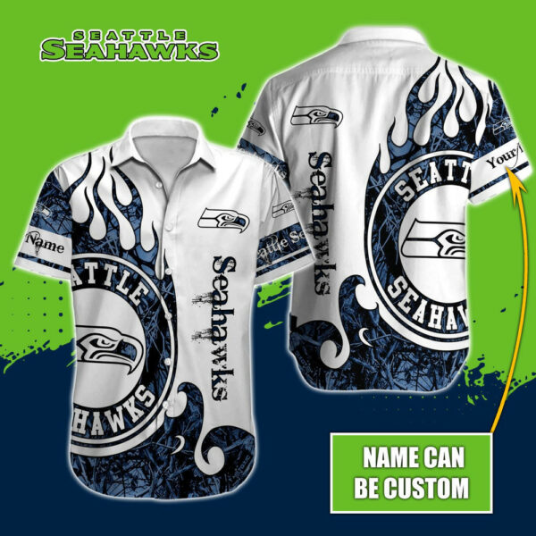 Sport-Team Seattle Seahawks Custom Name Realtree Hunting Hawaiian Shirt Sport Team Aloha Shirt