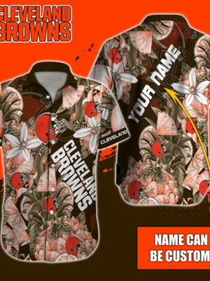 Sport-Team Cleveland Browns Custom Name Special Tropical Fruit Hawaiian Shirt Sport Team Aloha Shirt