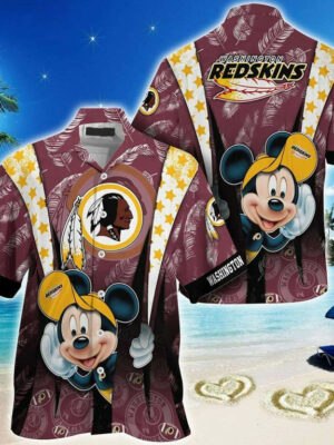 Sport-Team Washington Redskins Mickey Tropical For Fans Hawaiian Shirt Summer Aloha Shirt