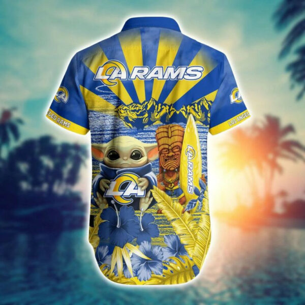 Sport-Team Los Angeles Rams Baby Yoda Style Hot Trends Summber Hawaiian Shirt V3 Summer Aloha Shirt