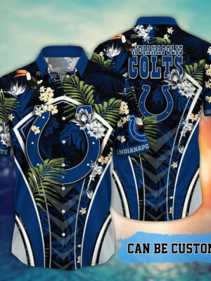 Sport-Team Indianapolis Colts Custom Name Flower Summer Tropical Hawaiian Shirt Sport Team Aloha Shirt