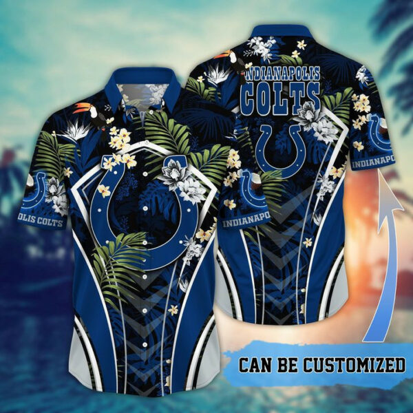 Sport-Team Indianapolis Colts Custom Name Flower Summer Tropical Hawaiian Shirt Sport Team Aloha Shirt