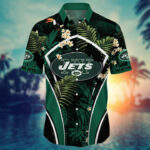 Sport-Team New York Jets Custom Name Flower Summer Tropical Hawaiian Shirt Sport Team Aloha Shirt