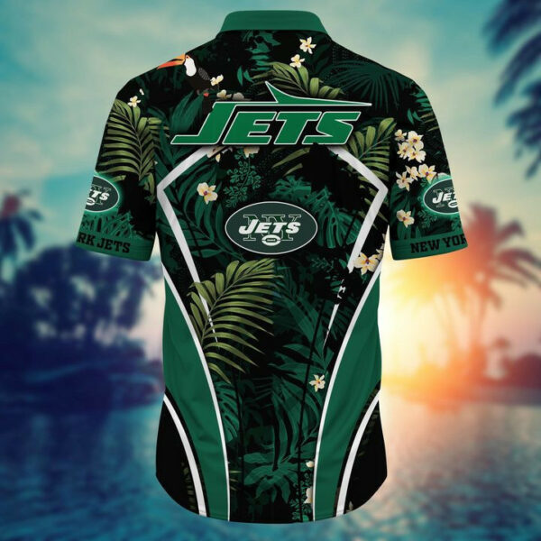 Sport-Team New York Jets Custom Name Flower Summer Tropical Hawaiian Shirt Sport Team Aloha Shirt