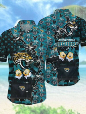 Sport-Team Jacksonville Jaguars Mickey Daisy Mouse Hawaiian Shirt Summer Aloha Shirt
