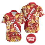 Sport-Team Kansas City Chiefs Custom Name Special Tropical Fruit Hawaiian Shirt Sport Team Aloha Shirt