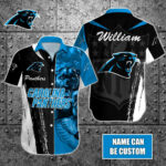 Sport-Team Carolina Panthers Custom Name Special Half Tone Mascot Hawaiian Shirt Sport Team Aloha Shirt