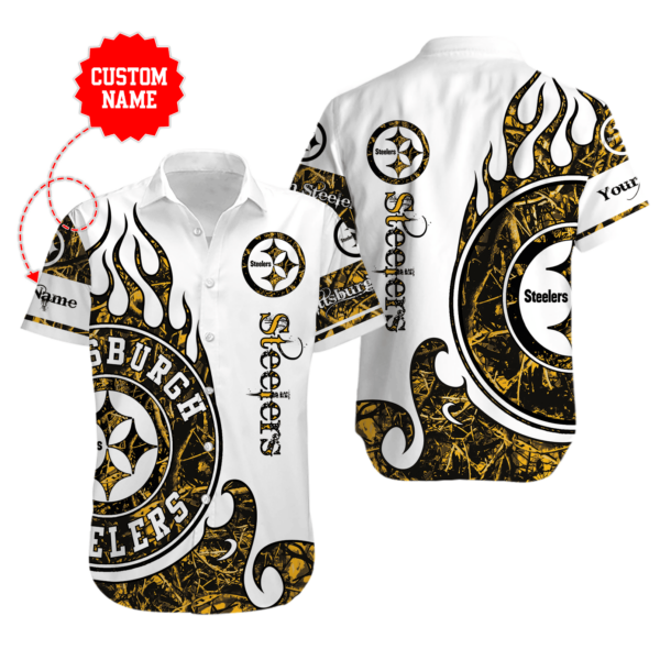 Sport-Team Pittsburgh Steelers Custom Name Realtree Hunting Hawaiian Shirt Sport Team Aloha Shirt