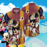 Sport-Team Washington Redskins Mickey Graphic For Fans Hawaiian Shirt Summer Aloha Shirt