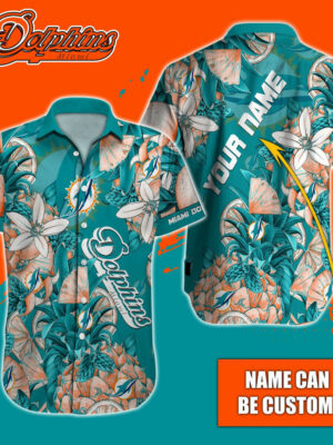 Sport-Team Miami Dolphins Custom Name Special Tropical Fruit Hawaiian Shirt Sport Team Aloha Shirt