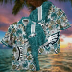 Sport-Team Philadelphia Eagles Green Grey Hawaiian Shirt Summer Aloha Shirt