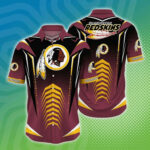 Sport-Team Washington Redskins Sleeve Button Down Samurai Hawaiian Shirt V6 Summer Aloha Shirt