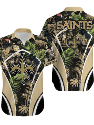 Sport-Team New Orleans Saints Custom Name Flower Summer Tropical Hawaiian Shirt Sport Team Aloha Shirt