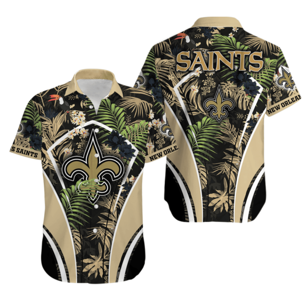 Sport-Team New Orleans Saints Custom Name Flower Summer Tropical Hawaiian Shirt Sport Team Aloha Shirt