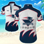 Sport-Team New England Patriots White Navy Blue Fashion Hawaiian Shirt Summer Aloha Shirt