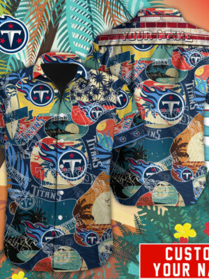 Sport-Team Tennessee Titans Custom Name Special Vintage Style Hawaiian Shirt Sport Team Aloha Shirt