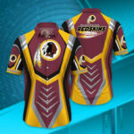 Sport-Team Washington Redskins Sleeve Button Down Samurai Hawaiian Shirt V8 Summer Aloha Shirt