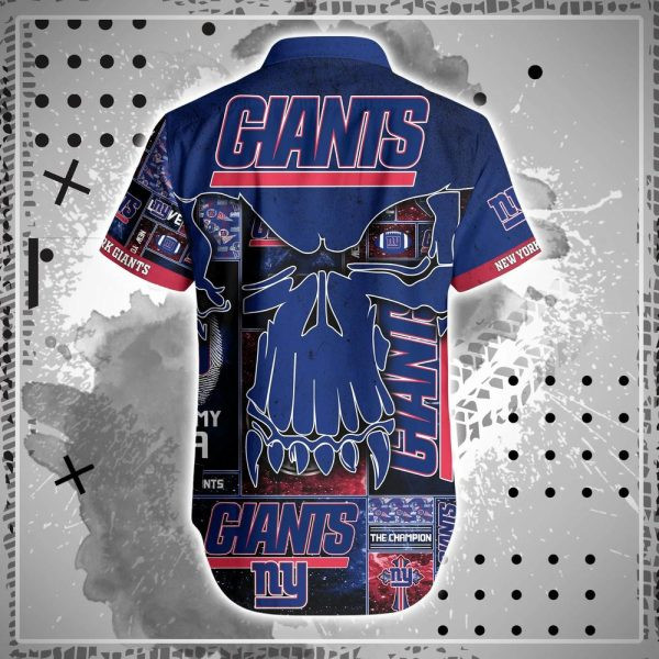 Sport-Team New York Giants Punisher Skull Navy Blue Hawaiian Shirt Summer Aloha Shirt