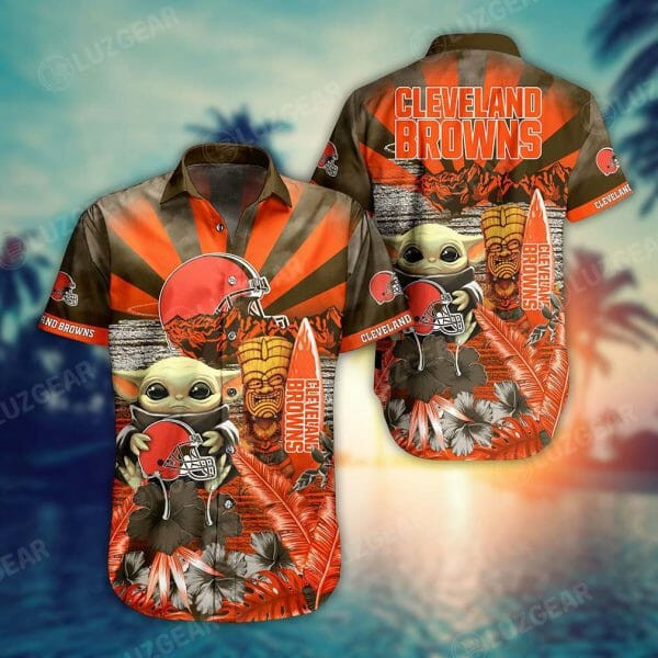 Sport-Team Cleveland Browns Baby Yoda Hawaiian Shirt Summer Aloha Shirt